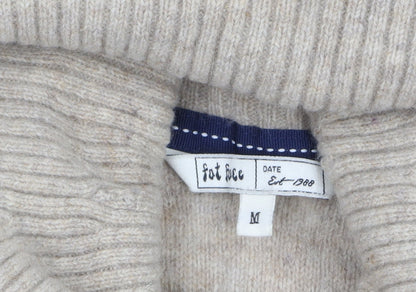 Womens UK Size M Fat Face Beige Pullover Jumper