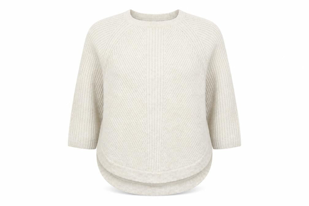 Womens UK Size XS AND/OR Beige Pullover Jumper