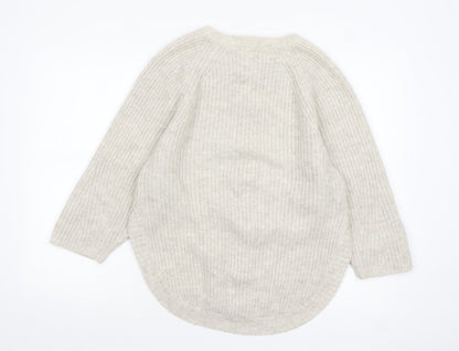 Womens UK Size XS AND/OR Beige Pullover Jumper