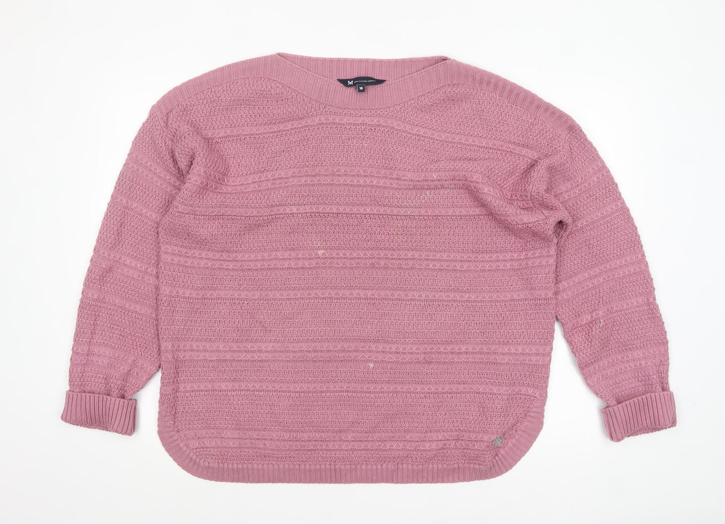 Womens UK Size 18 Crew Clothing Company Pink Pullover Jumper
