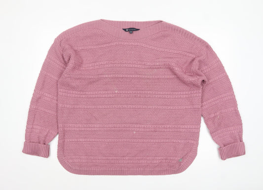 Womens UK Size 18 Crew Clothing Company Pink Pullover Jumper