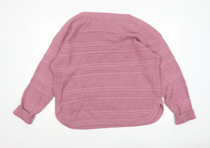 Womens UK Size 18 Crew Clothing Company Pink Pullover Jumper