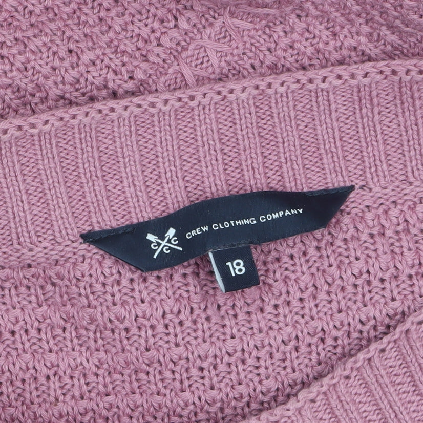 Womens UK Size 18 Crew Clothing Company Pink Pullover Jumper