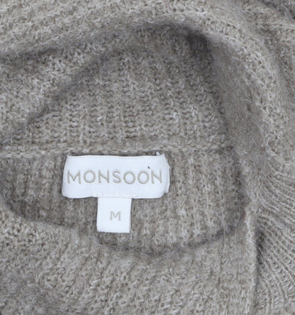 Womens UK Size M Monsoon Beige Pullover Jumper