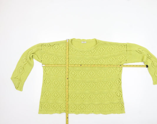 Womens UK Size 18 Cotton Traders Green Pullover Jumper
