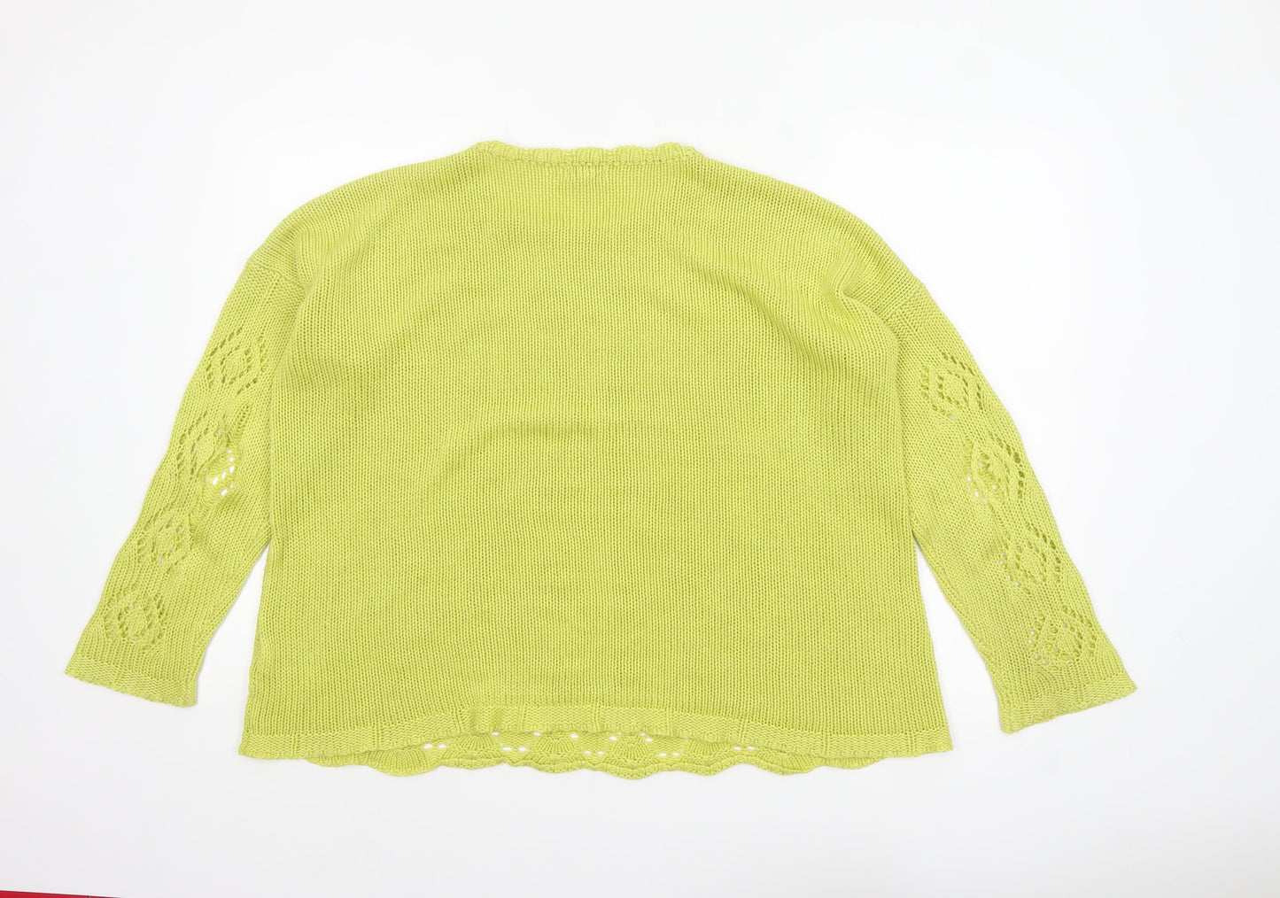 Womens UK Size 18 Cotton Traders Green Pullover Jumper
