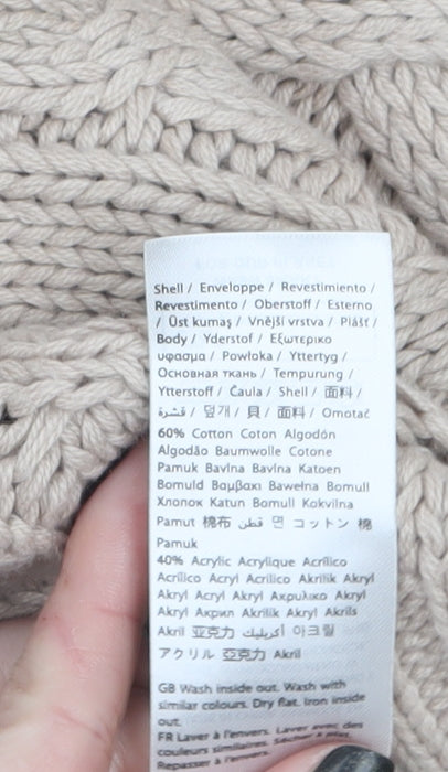 Womens UK Size L NA-KD Beige Pullover Jumper