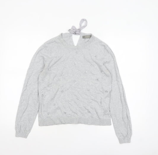 Womens UK Size M Oasis Grey Pullover Jumper