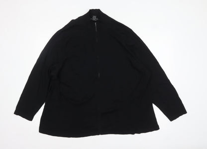 Womens UK Size 3XL Dialogue Black Cardigan Jumper