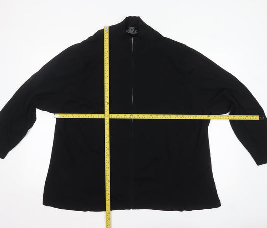 Womens UK Size 3XL Dialogue Black Cardigan Jumper