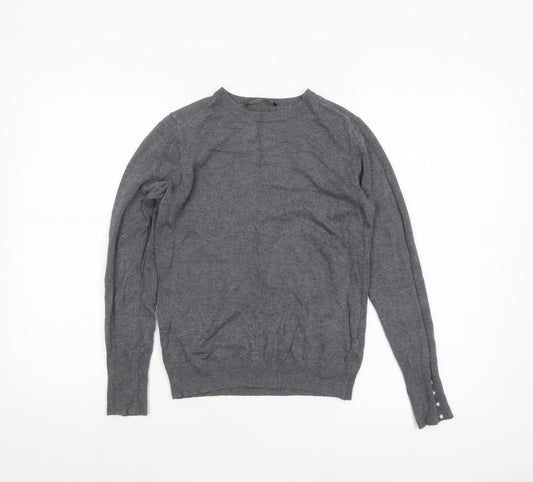 Womens UK Size 12 Zara Grey Pullover Jumper