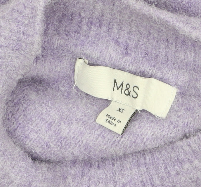 Womens UK Size XS Marks and Spencer Purple Pullover Jumper