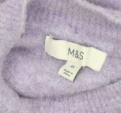 Womens UK Size XS Marks and Spencer Purple Pullover Jumper