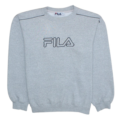 Mens UK Size L FILA Grey Pullover Sweatshirt