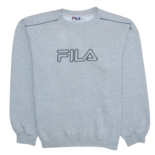 Mens UK Size L FILA Grey Pullover Sweatshirt