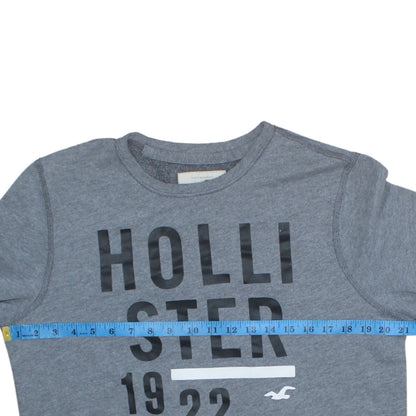 Mens UK Size M Hollister Grey Pullover Sweatshirt