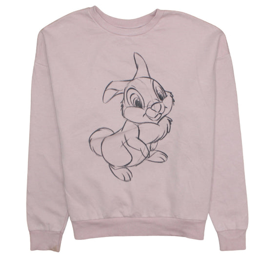 Womens UK Size M Disney Pink Pullover Sweatshirt