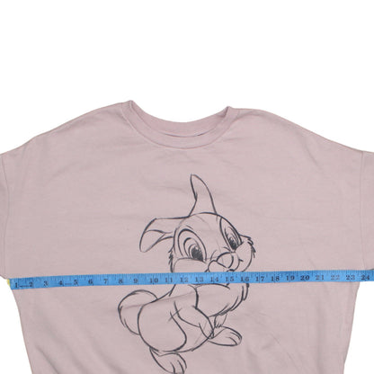 Womens UK Size M Disney Pink Pullover Sweatshirt