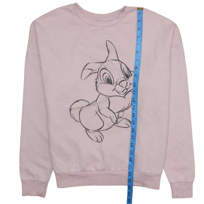 Womens UK Size M Disney Pink Pullover Sweatshirt
