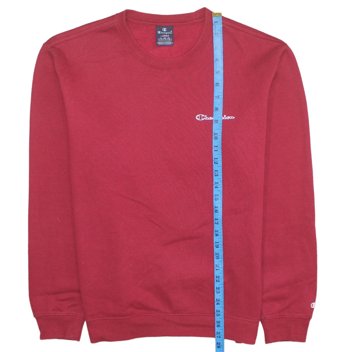 Mens UK Size L Champion Red Pullover Sweatshirt