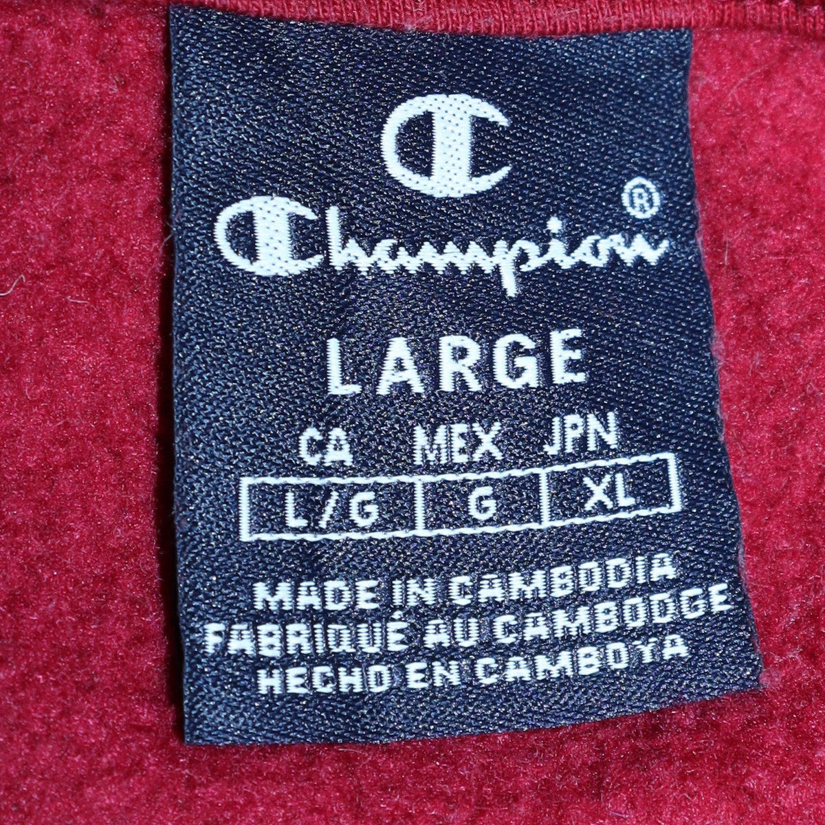 Mens UK Size L Champion Red Pullover Sweatshirt