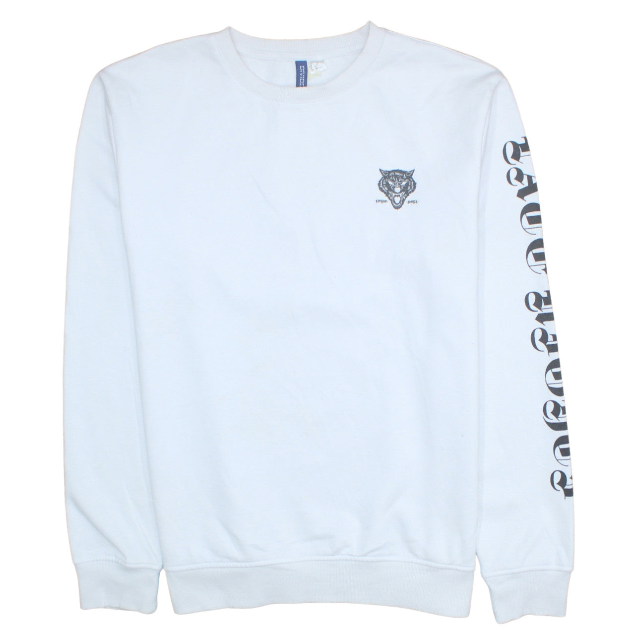 Mens UK Size XL H&M White Pullover Sweatshirt