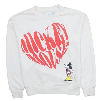 Womens UK Size 2XS Primark White Pullover Sweatshirt