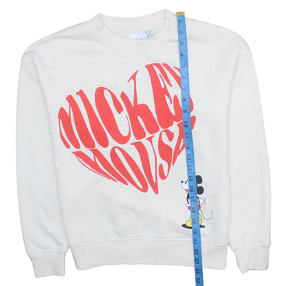 Womens UK Size 2XS Primark White Pullover Sweatshirt