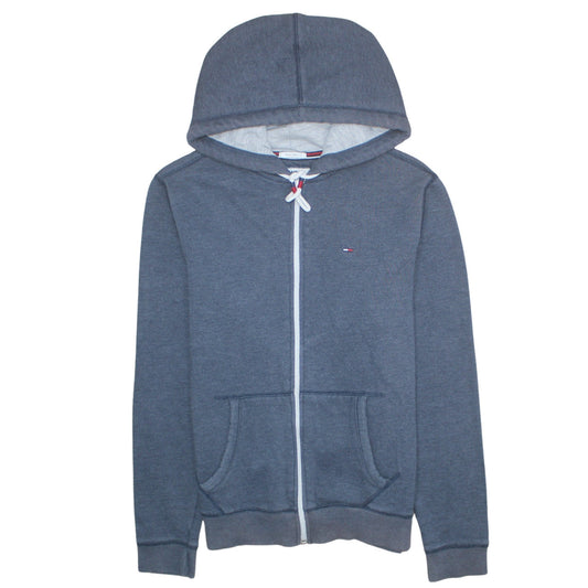 Mens UK Size M Tommy Jeans Blue Full Zip Hoodie