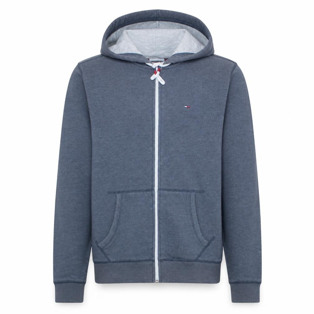Mens UK Size M Tommy Jeans Blue Full Zip Hoodie