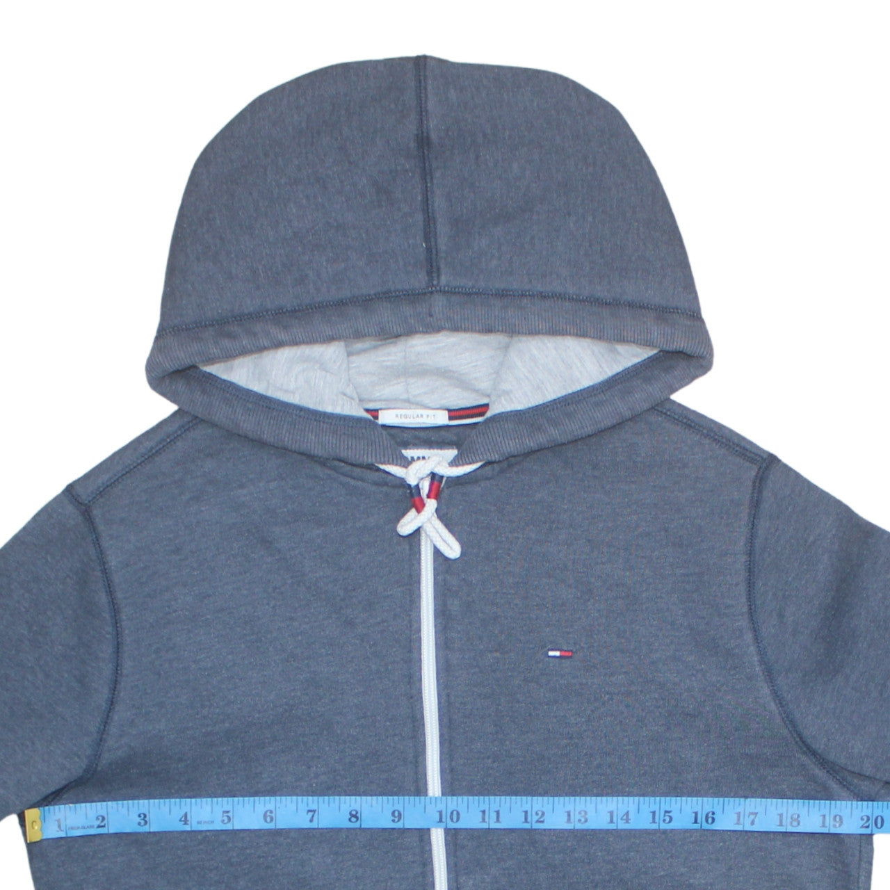 Mens UK Size M Tommy Jeans Blue Full Zip Hoodie