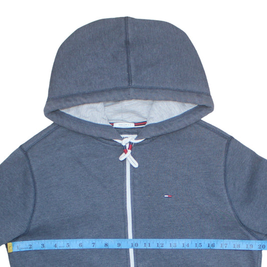 Mens UK Size M Tommy Jeans Blue Full Zip Hoodie