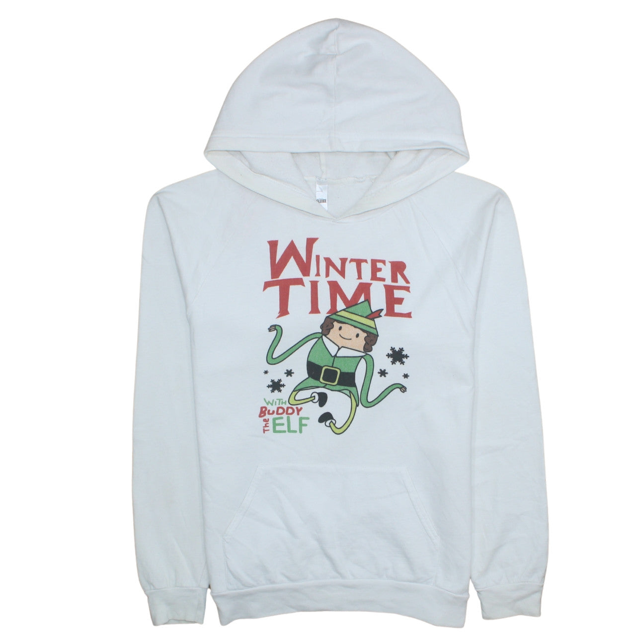 Womens UK Size M American Apparel White Pullover Hoodie