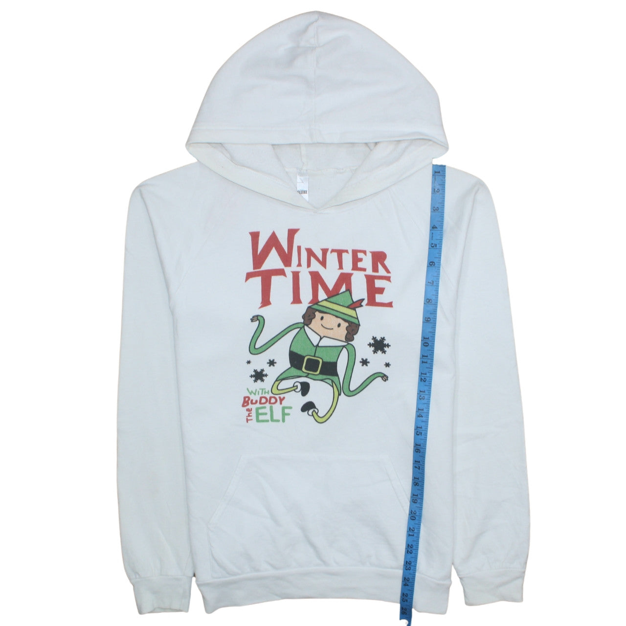 Womens UK Size M American Apparel White Pullover Hoodie