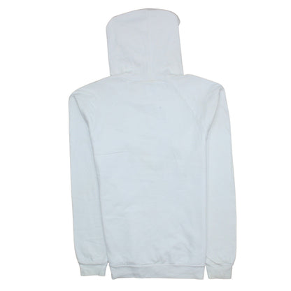 Womens UK Size M American Apparel White Pullover Hoodie