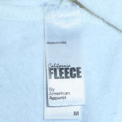 Womens UK Size M American Apparel White Pullover Hoodie