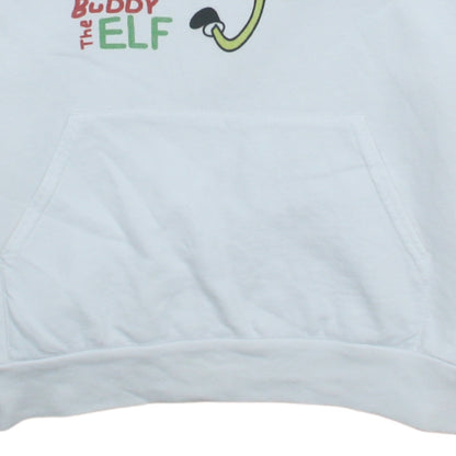 Womens UK Size M American Apparel White Pullover Hoodie