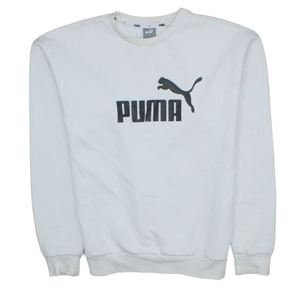 Mens UK Size M PUMA White Pullover Sweatshirt