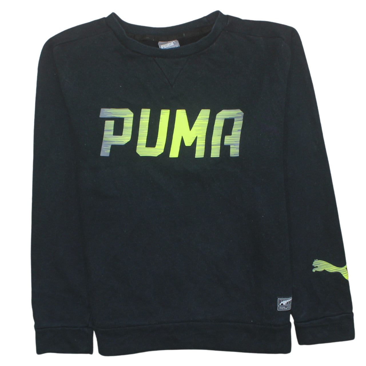 Mens UK Size S PUMA Black Pullover Sweatshirt