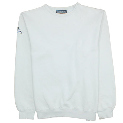 Mens UK Size L Kappa White Pullover Sweatshirt