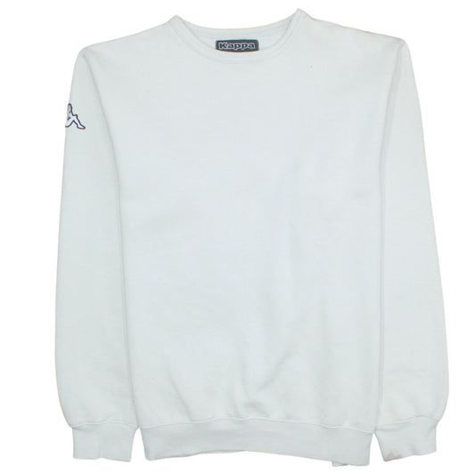 Mens UK Size L Kappa White Pullover Sweatshirt