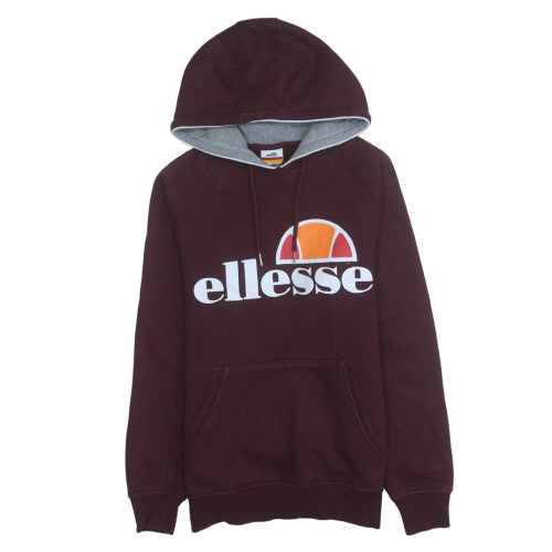 Mens UK Size M ellesse Brown Pullover Hoodie