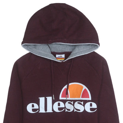 Mens UK Size M ellesse Brown Pullover Hoodie