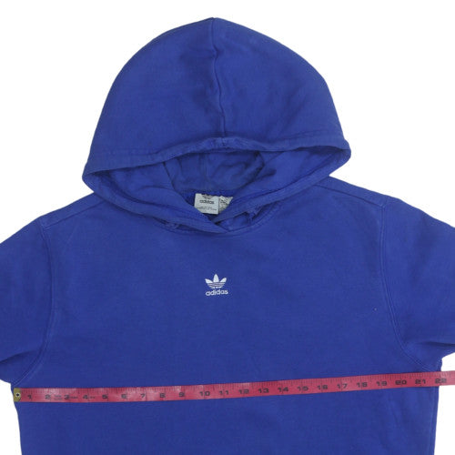 Womens UK Size 12-14 adidas Blue Pullover Hoodie