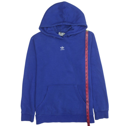 Womens UK Size 12-14 adidas Blue Pullover Hoodie