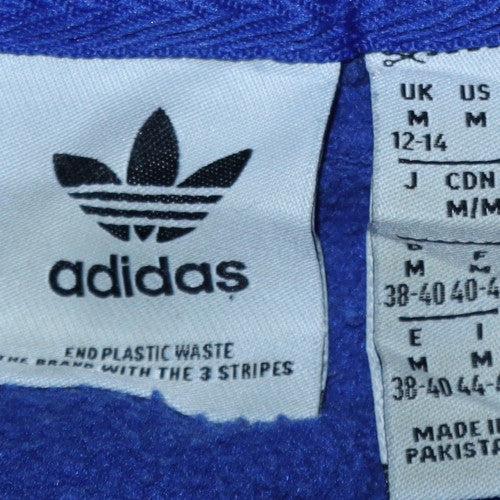 Womens UK Size 12-14 adidas Blue Pullover Hoodie