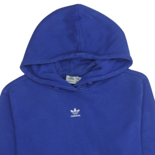Womens UK Size 12-14 adidas Blue Pullover Hoodie
