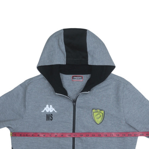 Mens UK Size M Kappa Grey Full Zip Hoodie