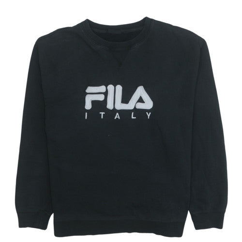 Mens UK Size M FILA Black Pullover Sweatshirt