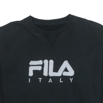 Mens UK Size M FILA Black Pullover Sweatshirt